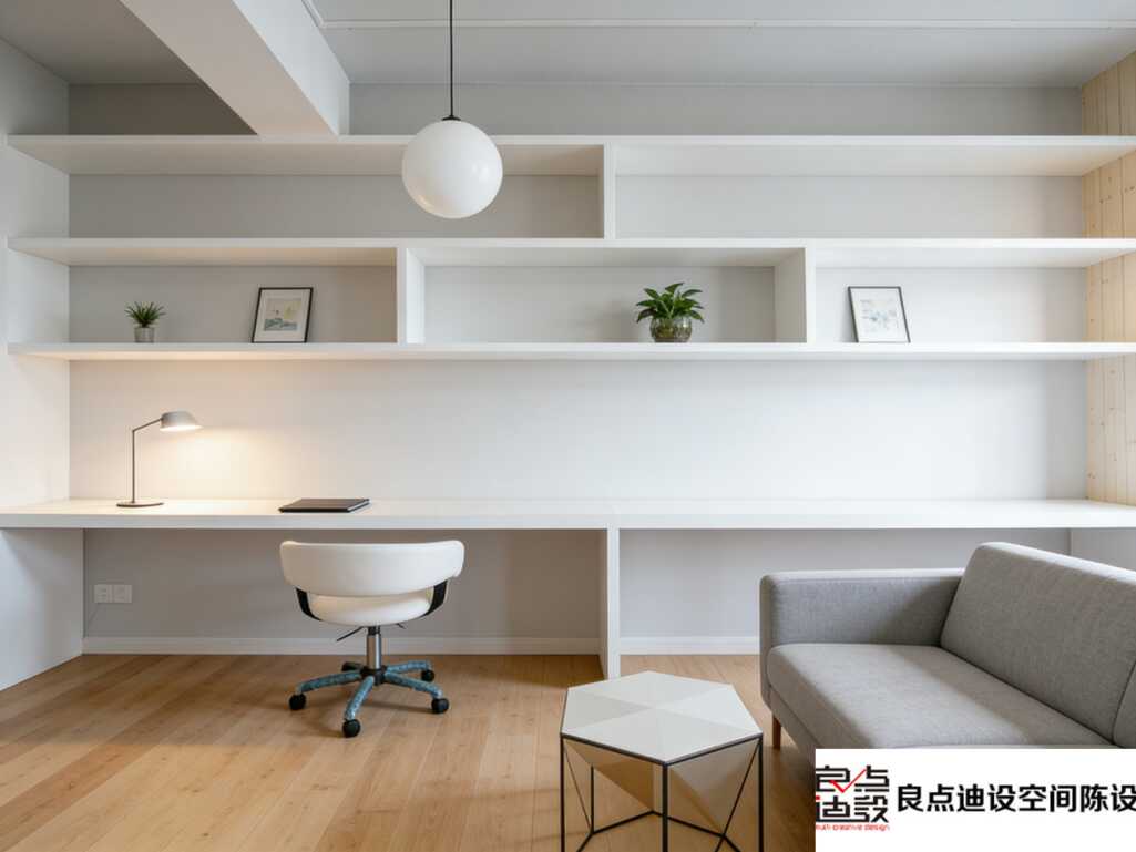 办公室软装设计|极简风小办公室越装越显大，员工效率直接翻倍✨